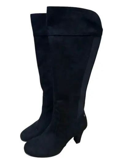 Botas negras de gamuza para mujer - miniatura 2