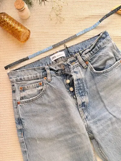 Jeans Zara mujer azul claro 40 - miniatura 3