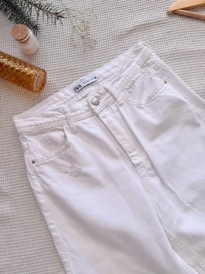 Jeans blancos rotos Zara 36 - 2