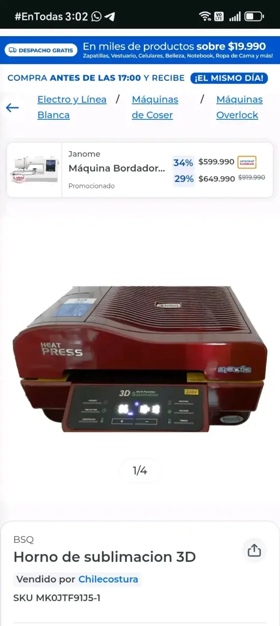 Horno de sublimación 3D multifuncional