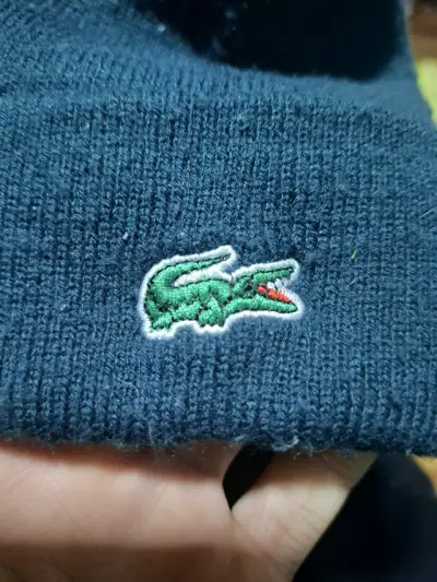 Gorro de lana verde oscuro Lacoste - miniatura 3