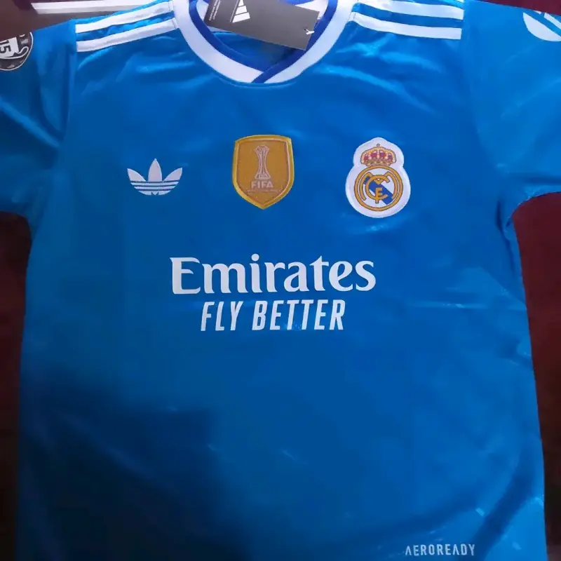 Camiseta Adidas Real Madrid azul Mbappé - 3