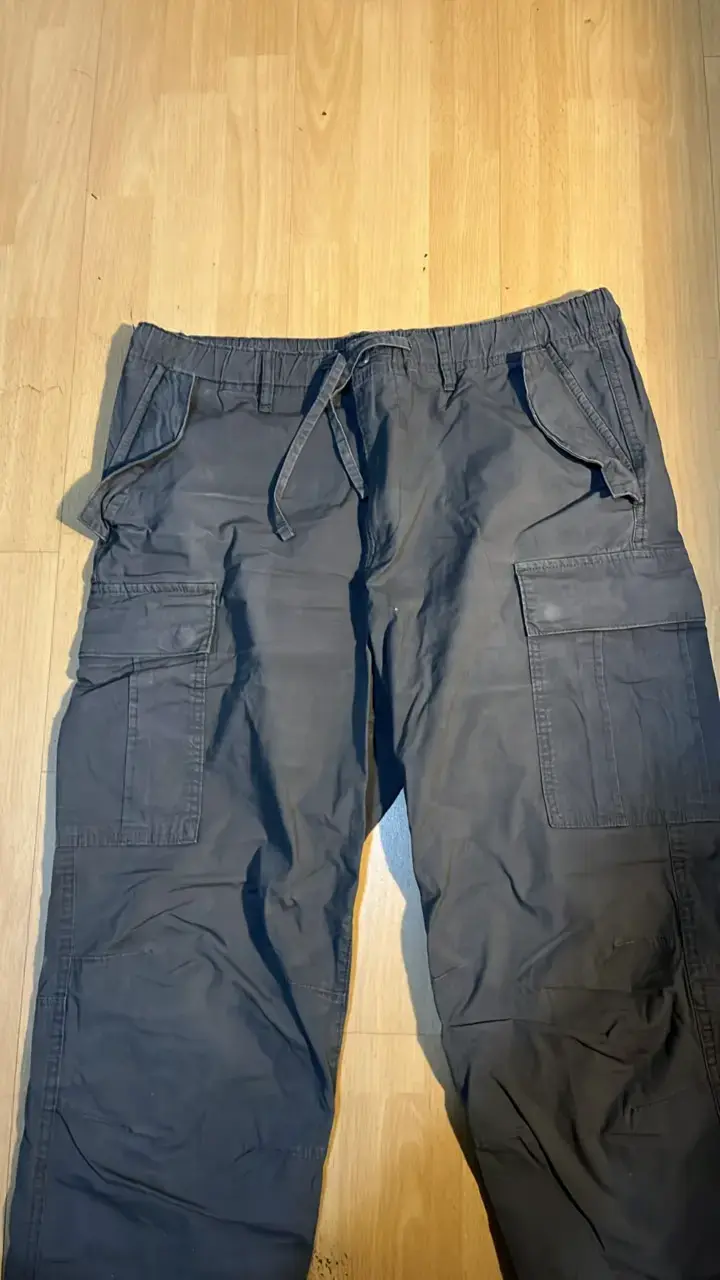 Pantalones cargo azul oscuro hombre - 2