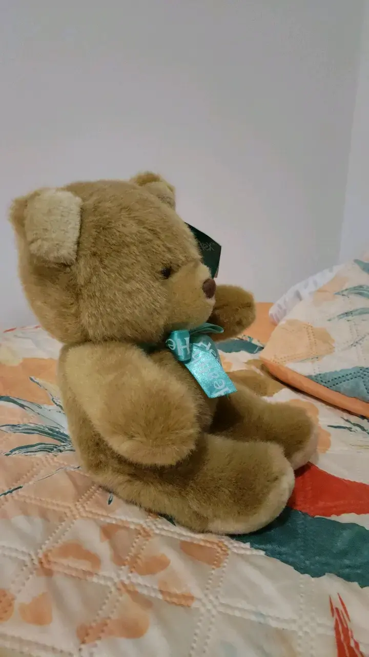 Osito de peluche marrón con lazo - 2