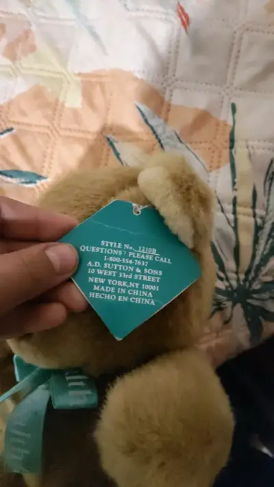 Osito de peluche marrón con lazo - miniatura 6