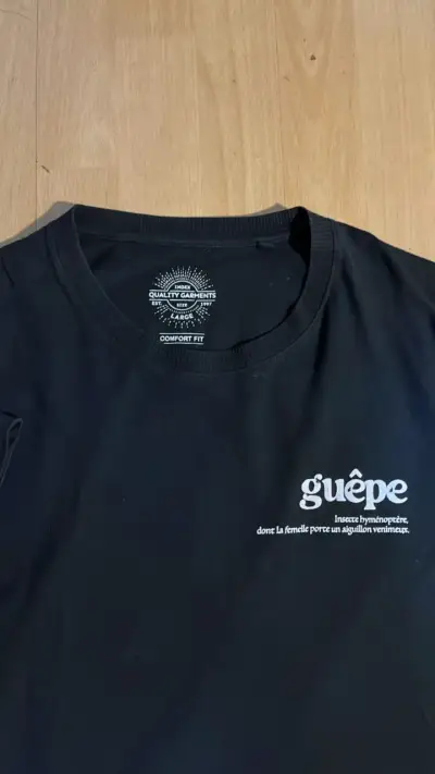 Polera negra de algodón - miniatura 3