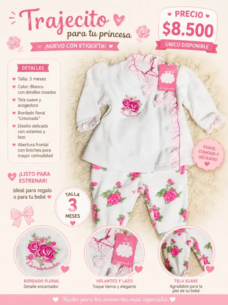 Abrigo y pantalón bebé nuevos con etiqueta - 2
