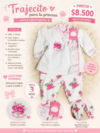 Abrigo y pantalón bebé nuevos con etiqueta - miniatura 2
