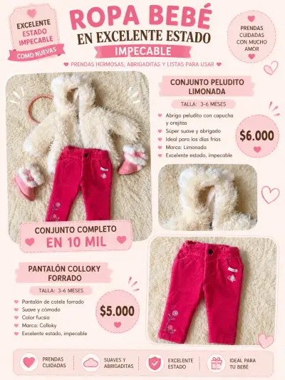 Abrigo y pantalón bebé nuevos con etiqueta - miniatura 5