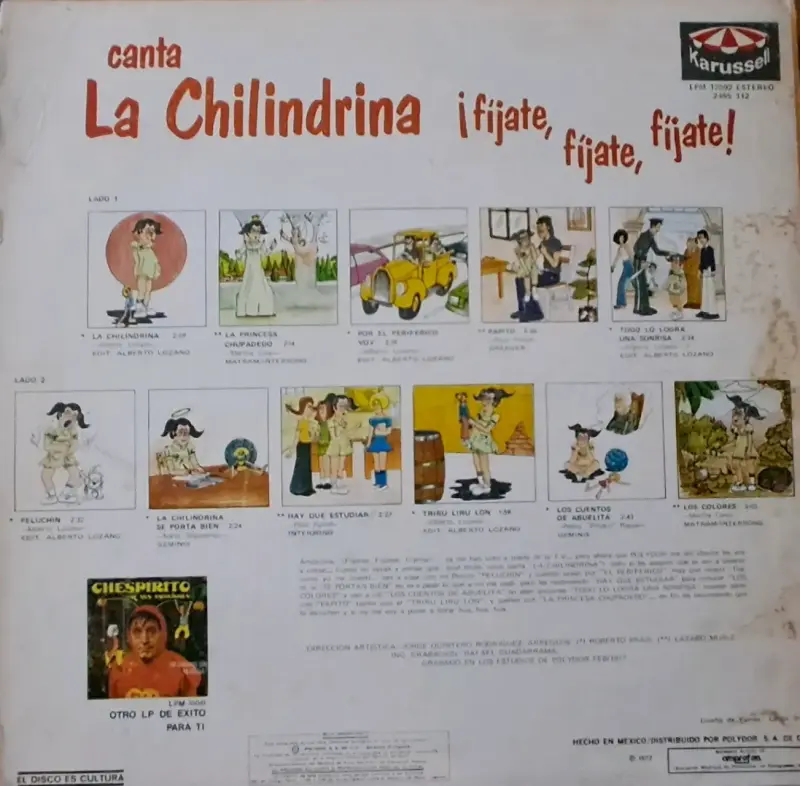 Vinilo La Chilindrina ¡Fíjate! 1980 - 2