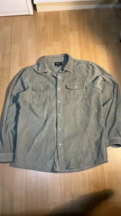 Camisa de pana gris para hombre - miniatura 1