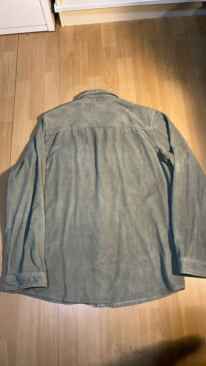 Camisa de pana gris para hombre - 3
