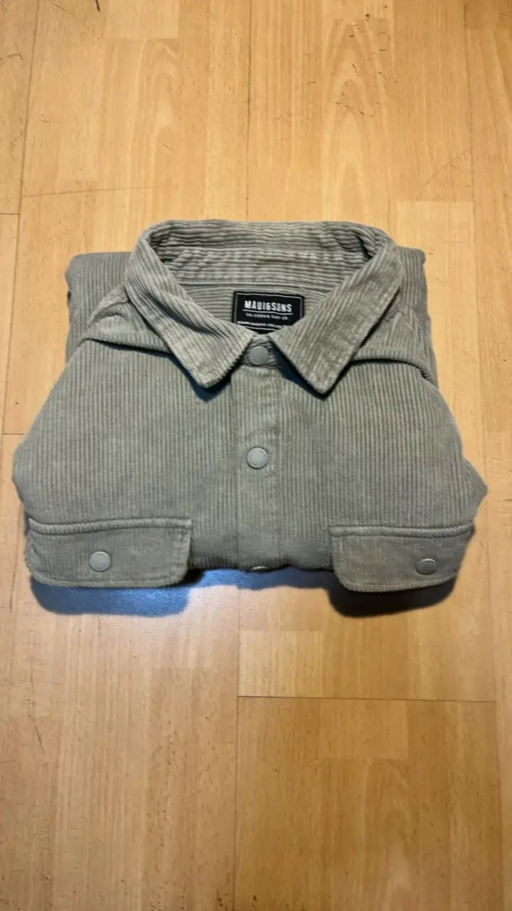 Camisa de pana gris para hombre - 4