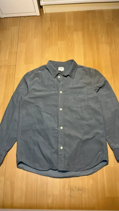 Camisa gris de algodón H&M para hombre - miniatura 1