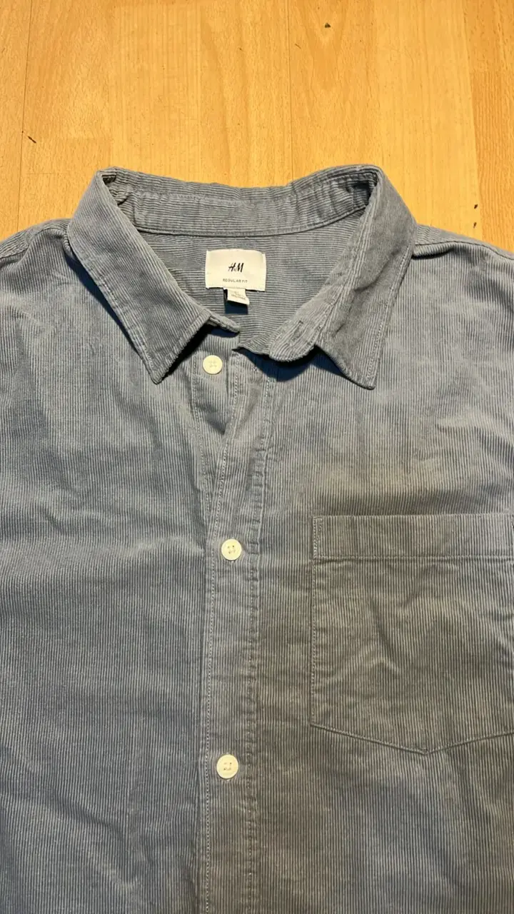 Camisa gris de algodón H&M para hombre - 2