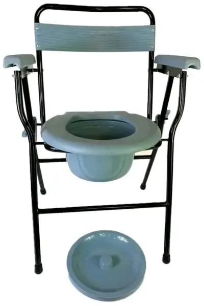 Silla de baño portátil con tapa - miniatura 1