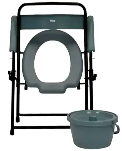 Silla de baño portátil con tapa - miniatura 2