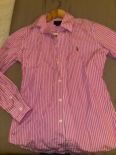 Camisa a rayas Ralph Lauren rosa - miniatura 1
