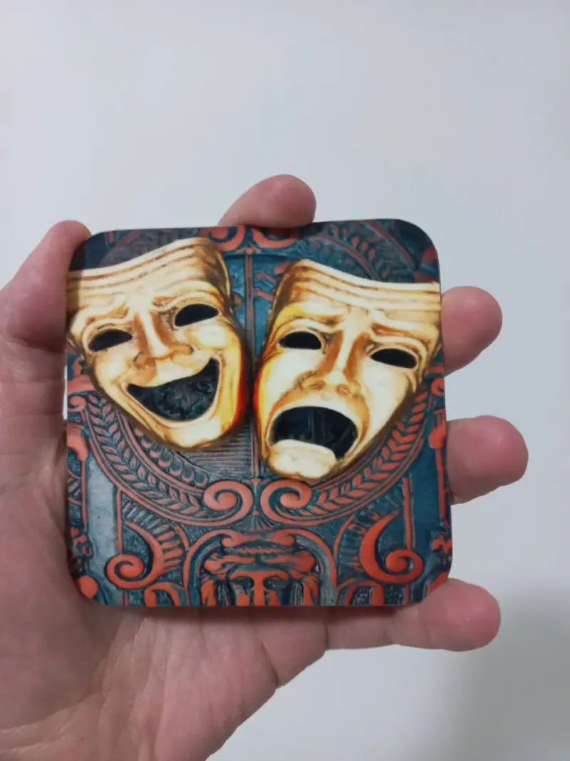 Set de posavasos con máscaras teatrales - 3
