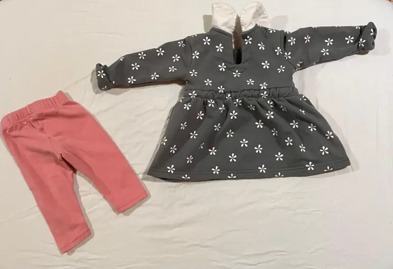 Conjunto infantil vestido y calza 4kids 6 meses - 2