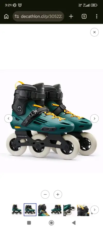 Patines en línea Oxelo verdes y negros - miniatura 1
