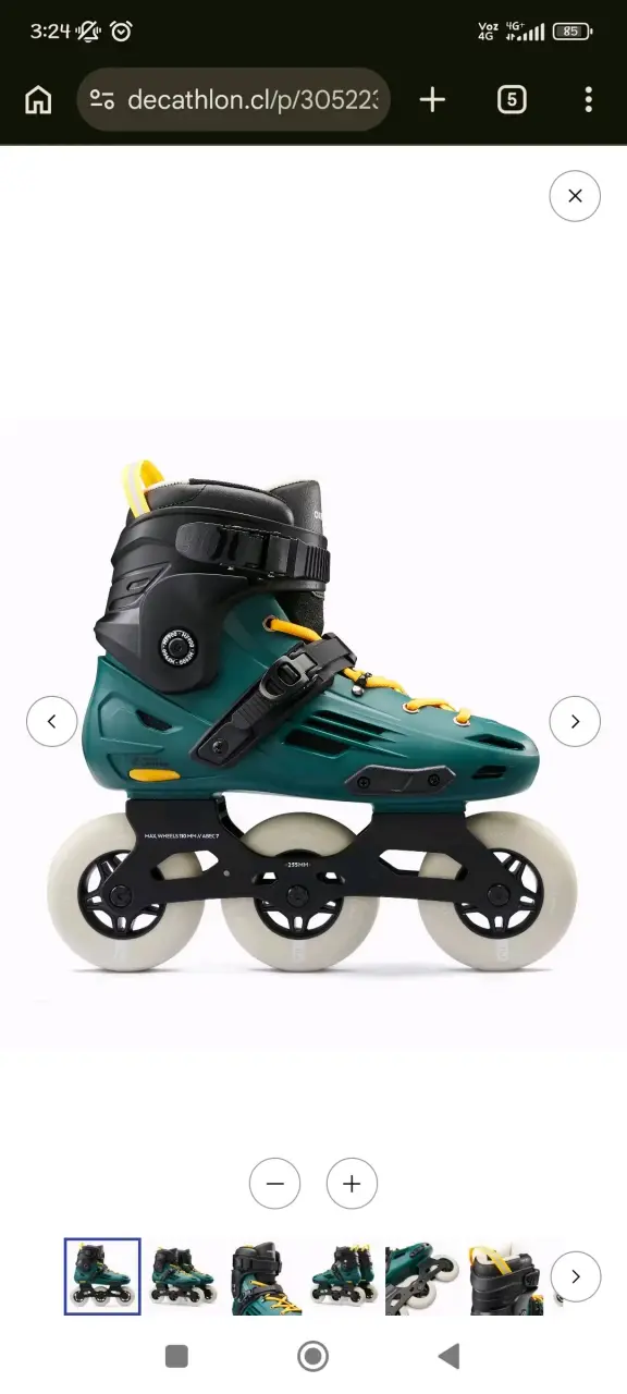 Patines en línea Oxelo verdes y negros - 2