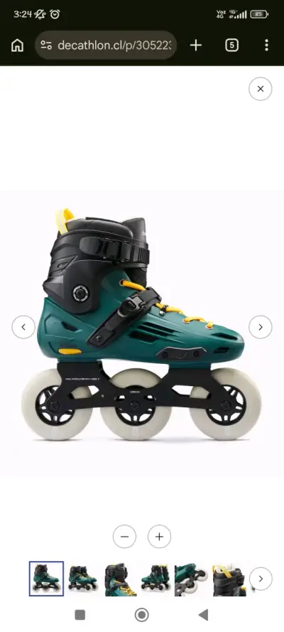Patines en línea Oxelo verdes y negros - miniatura 2