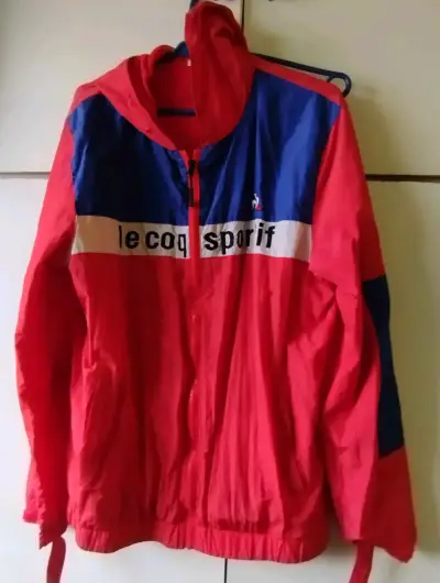 Cortaviento Le Coq Sportif rojo y azul - miniatura 1