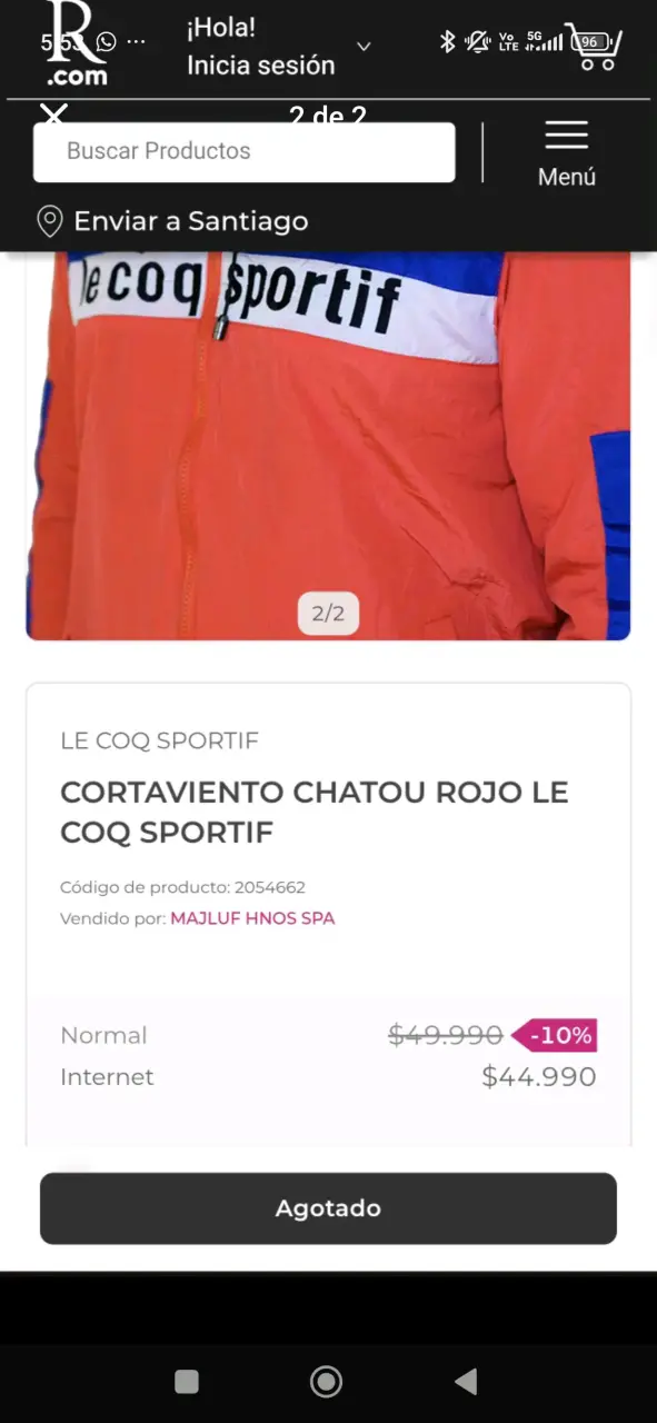 Cortaviento Le Coq Sportif rojo y azul - 2