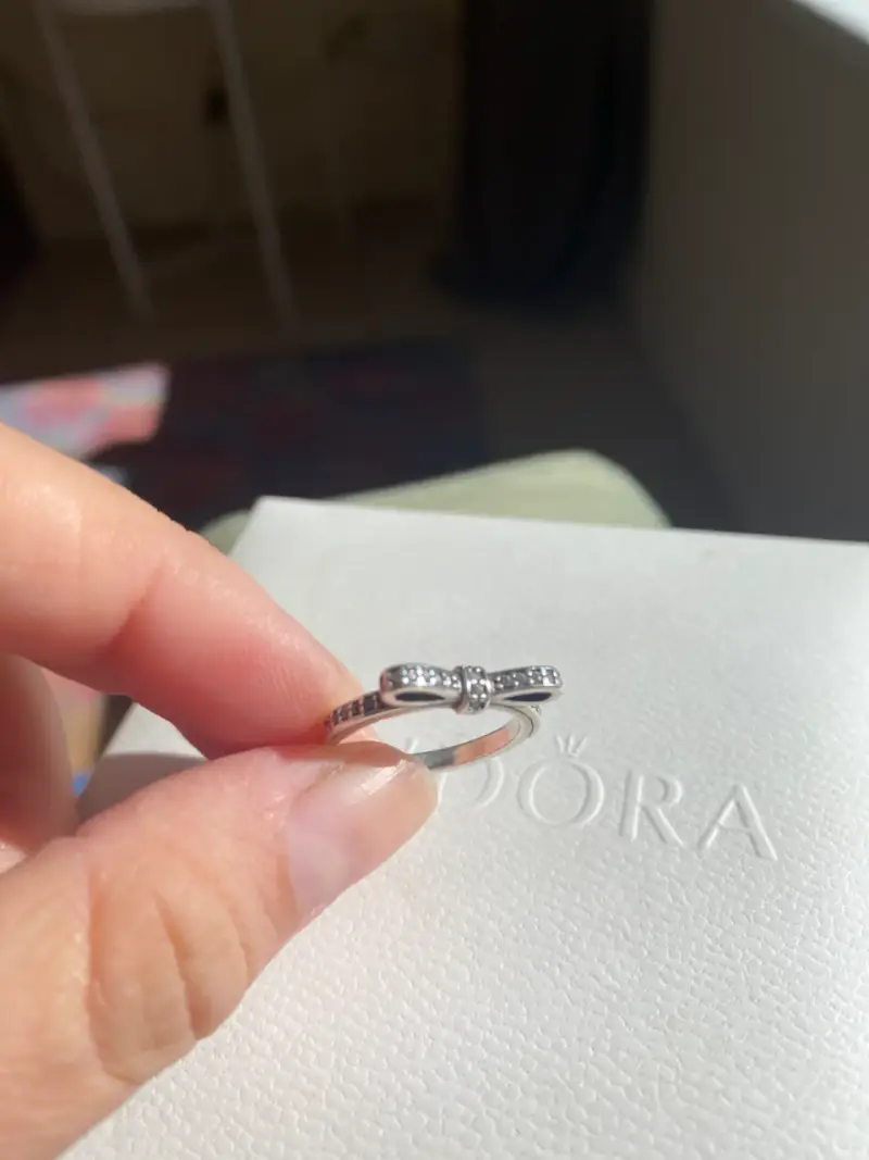 Anillo de plata Pandora con lazo elegante - 3