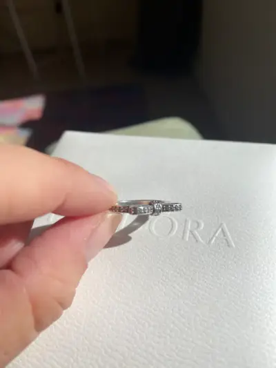 Anillo de plata Pandora con lazo elegante - miniatura 4