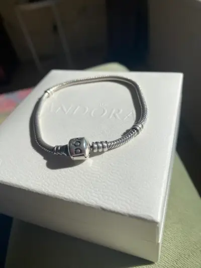 Pulsera Pandora de plata con dije - miniatura 1