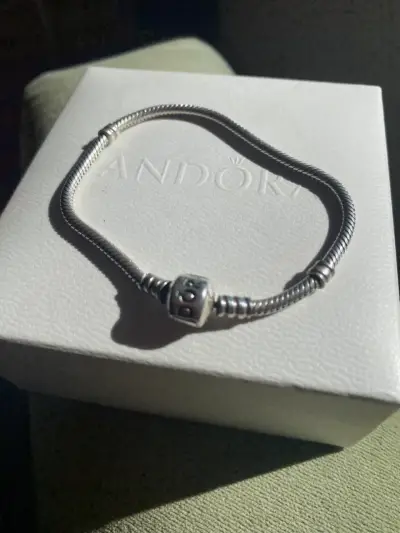 Pulsera Pandora de plata con dije - miniatura 4