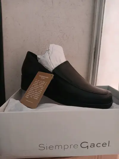 Zapatos de cuero negro Siempre Gacel - miniatura 1