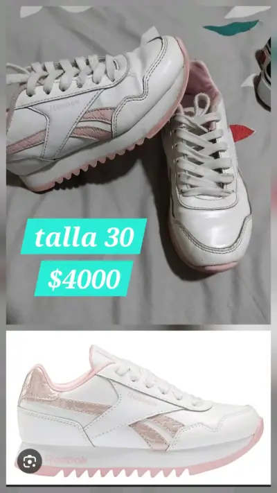 Zapatillas Reebok blancas talla 30 - miniatura 1