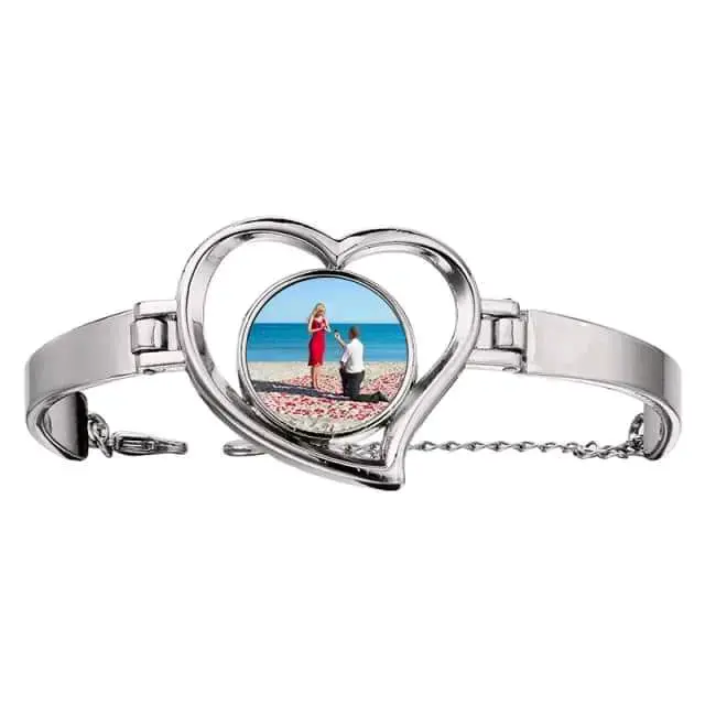 Brazalete de acero con foto personalizada - 3