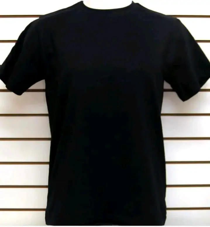 Polera negra básica unisex 4,6,8,10,12XS, S,M,L,XL - 2