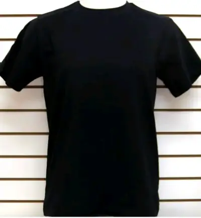 Polera negra básica unisex 4,6,8,10,12XS, S,M,L,XL - miniatura 2