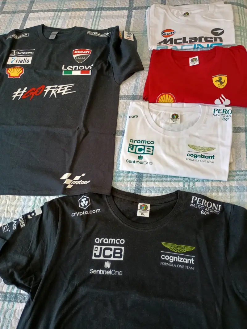 Pack de poleras deportivas de automovilismo F1 - 4
