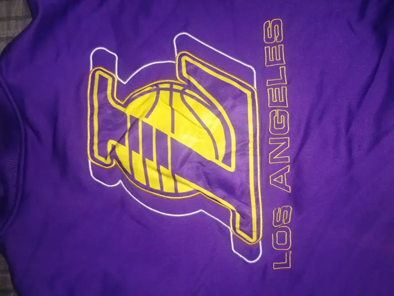 Chaqueta deportiva Lakers morada y negra - 2