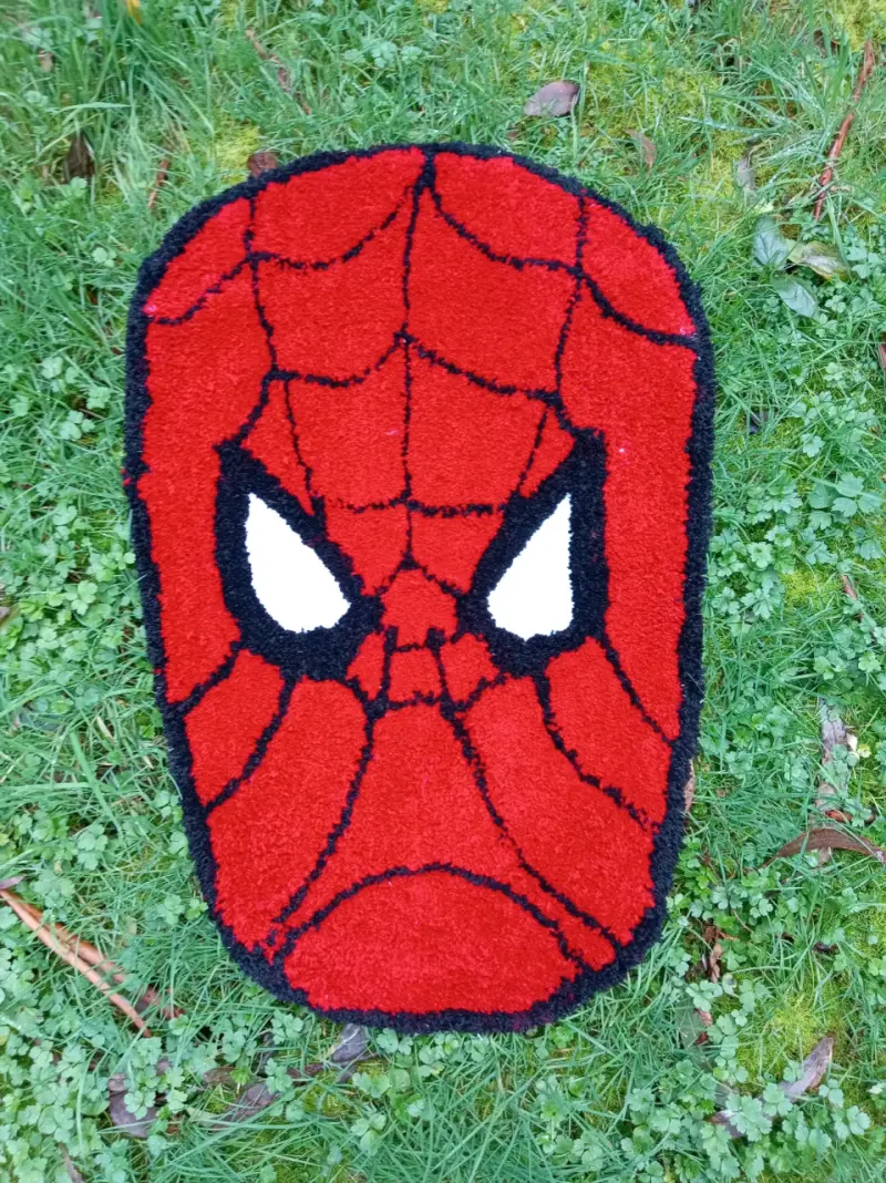 Alfombra decorativa Spiderman roja