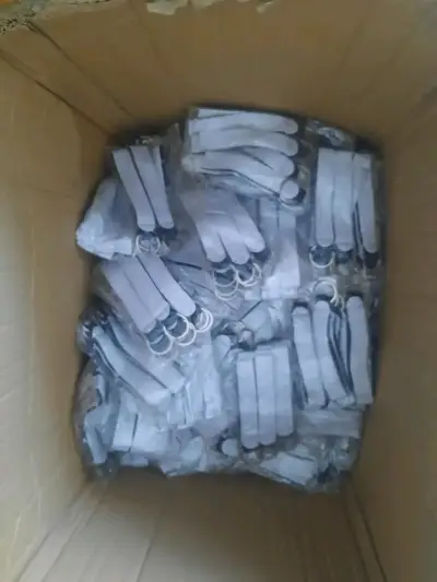 Lote de llaveros lanyard  blancos pqt de 10 uni. - miniatura 1