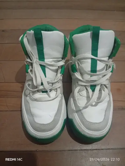 Zapatillas N-35 deportivas blanca y verdes Starter - miniatura 2