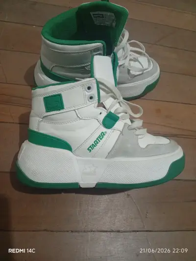 Zapatillas N-35 deportivas blanca y verdes Starter - miniatura 3