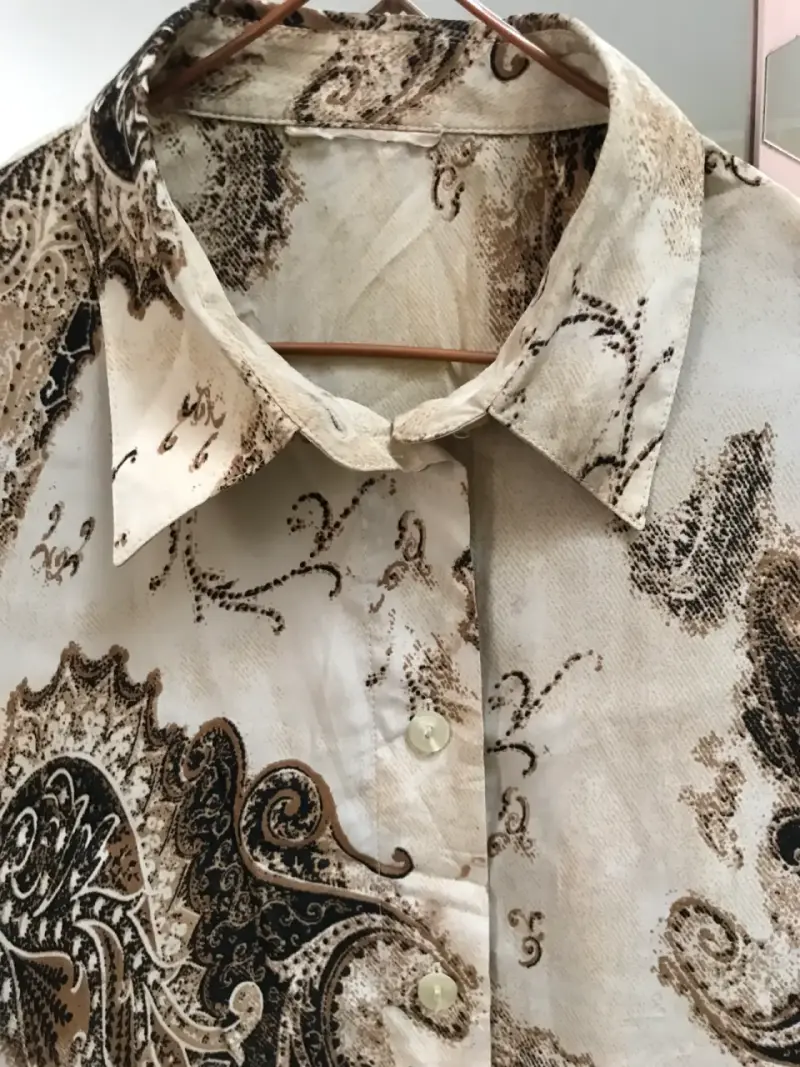 Camisa estampada vintage de manga larga - 2