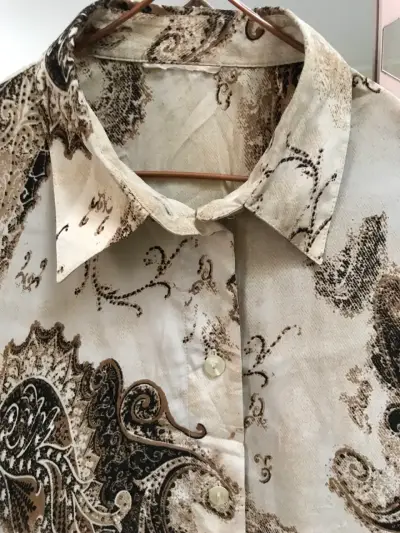 Camisa estampada vintage de manga larga - miniatura 2