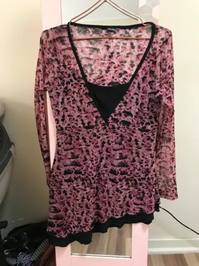 Blusa animal print transparente mujer - miniatura 1