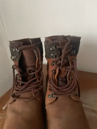 Botas de cuero marrón para hombre - miniatura 3