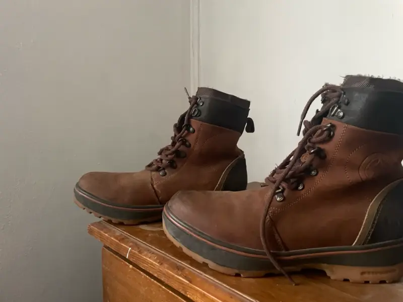 Botas de cuero marrón para hombre - 4