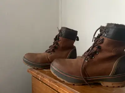 Botas de cuero marrón para hombre - miniatura 4